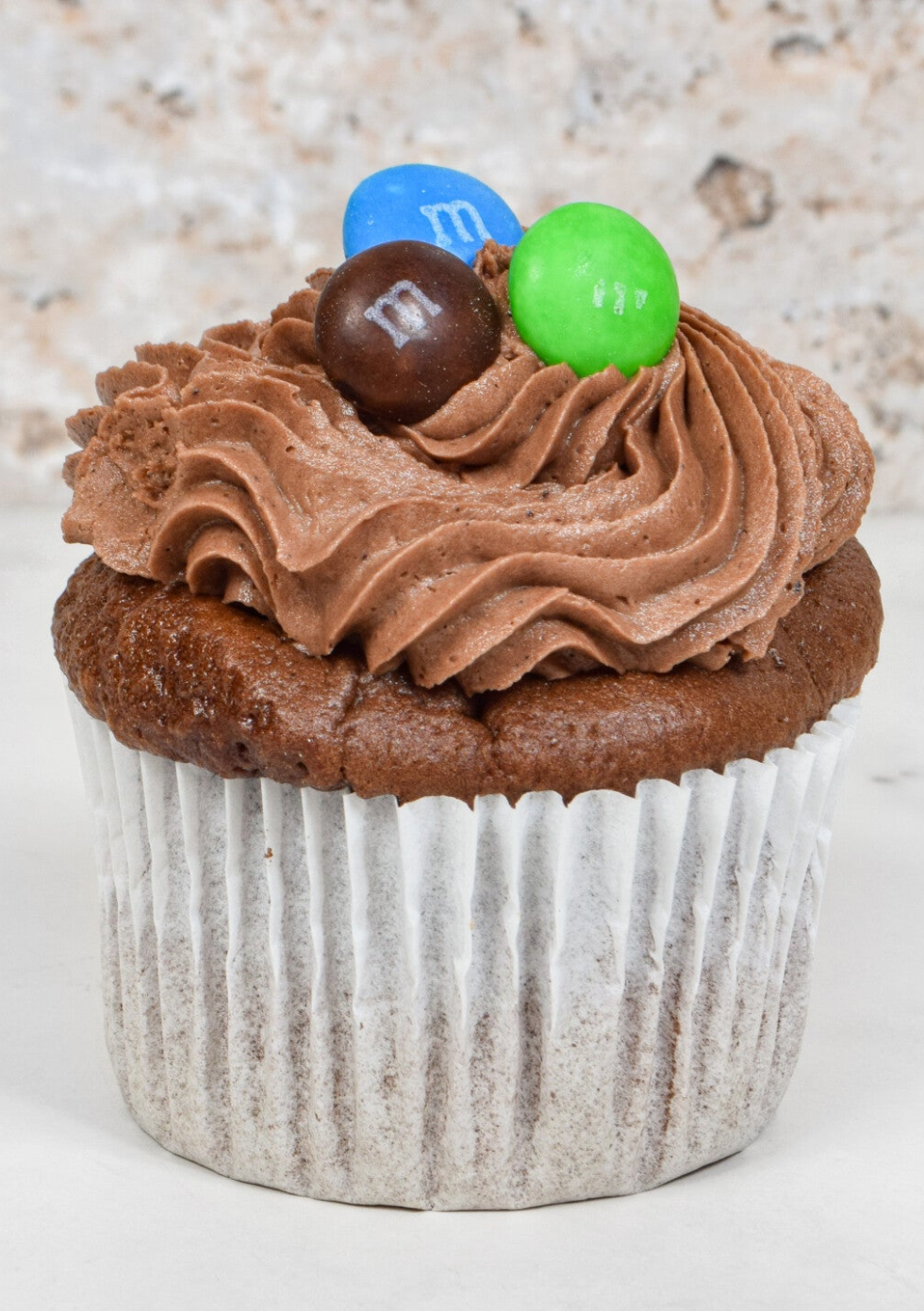 Chocolate M&M Cupcake