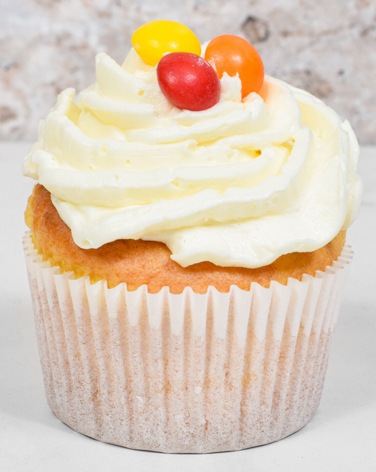 Dairy-Free Skittles Cupcake